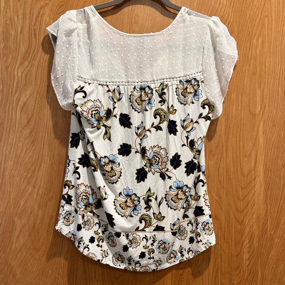 Daniel Rainn Navy/Cream Button Down Women's Top - Picture 4 of 4